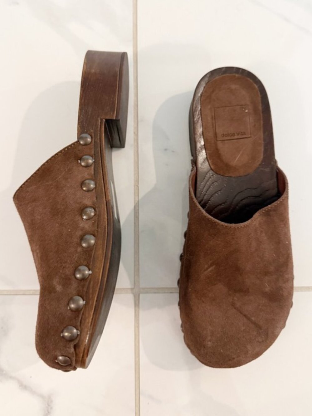 Dolce Vita Alanis Flats Brown Suede Clog - Picture 2 of 14
